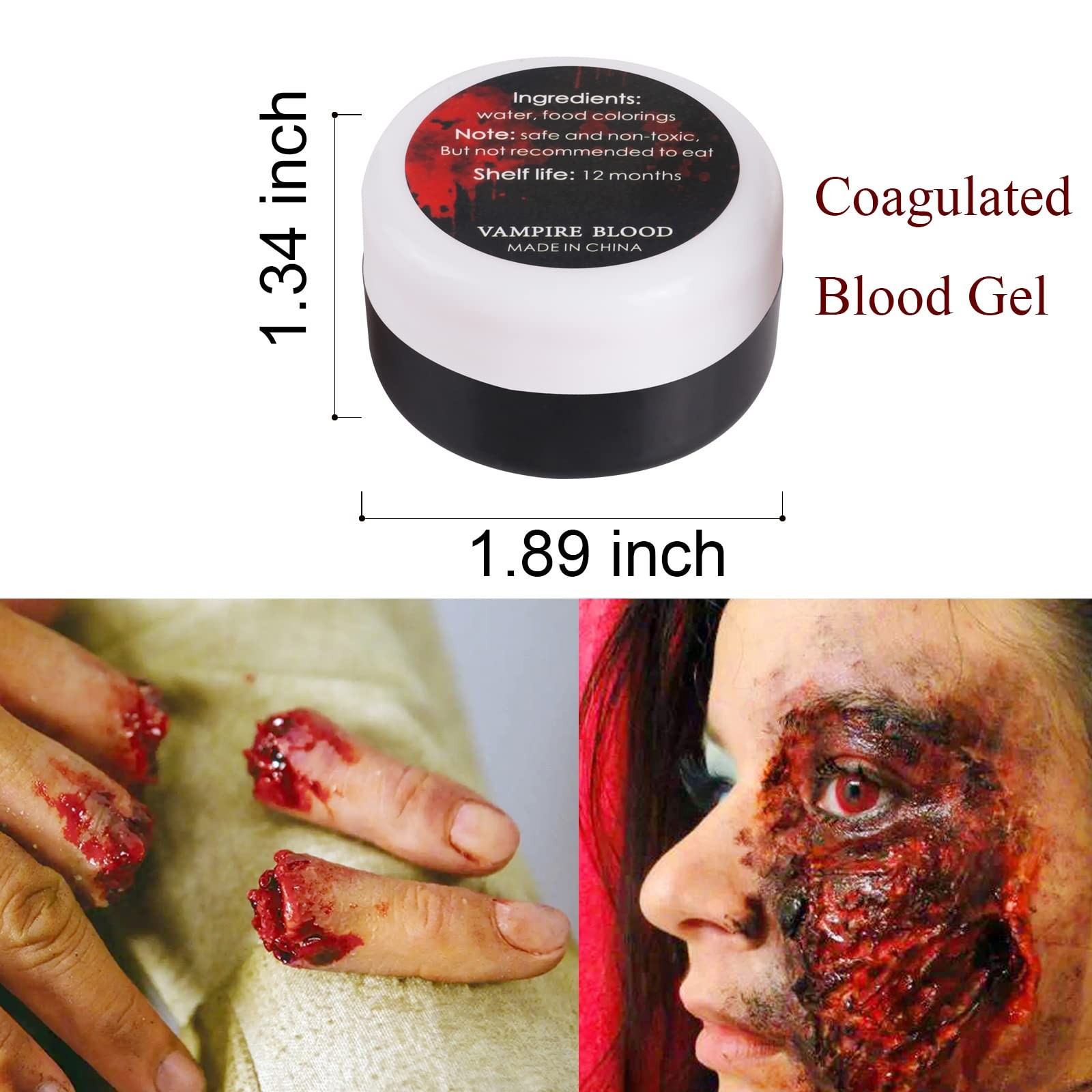 Fake Blood Scar Wax1.76OzSFX Makeup Kit, Fake Wound Modeling Scar Wax for Hal…