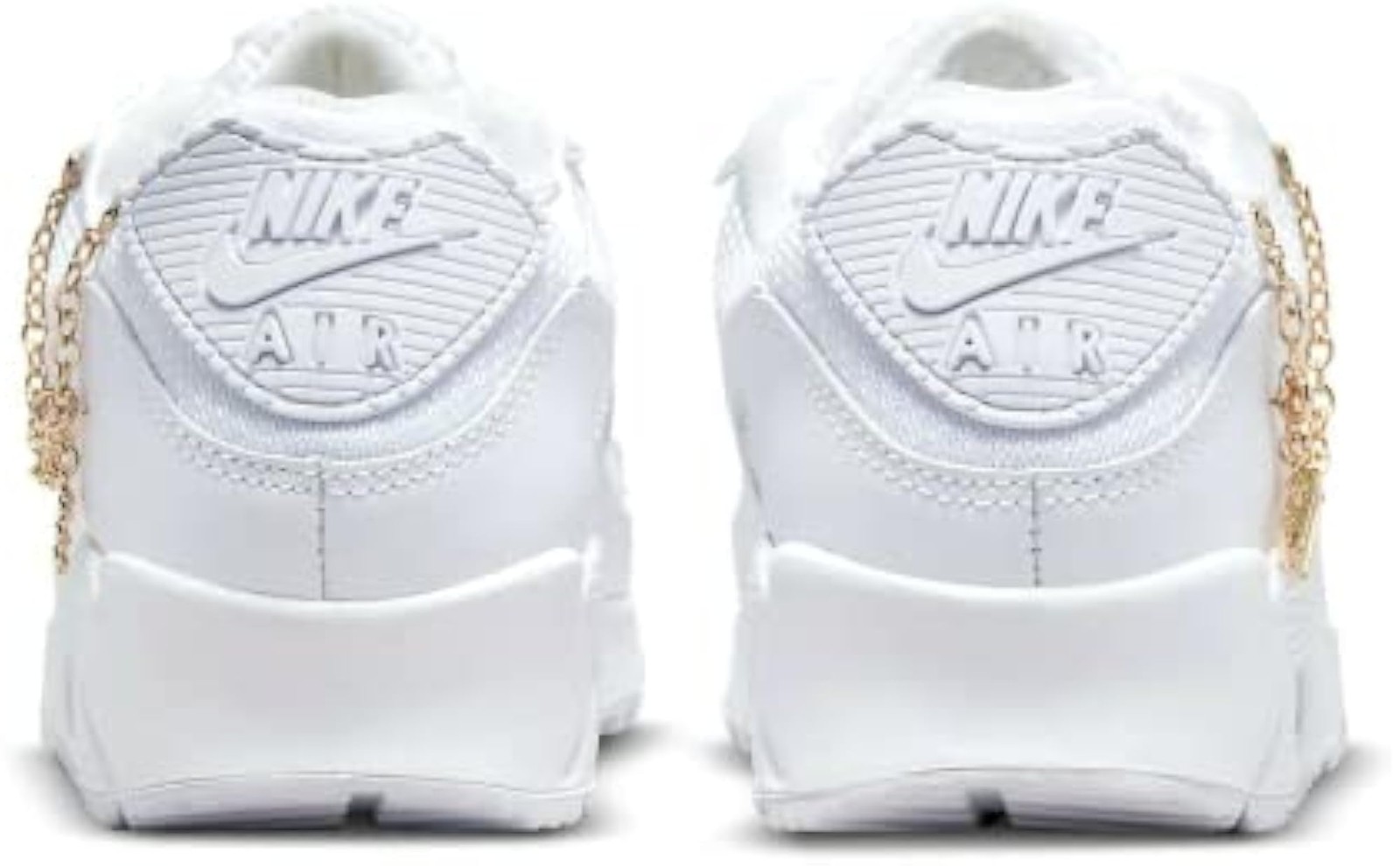 Nike Women’s Air Max 90 PRM White/White-Metallic Gold (DH0569 100) – 7 – White W