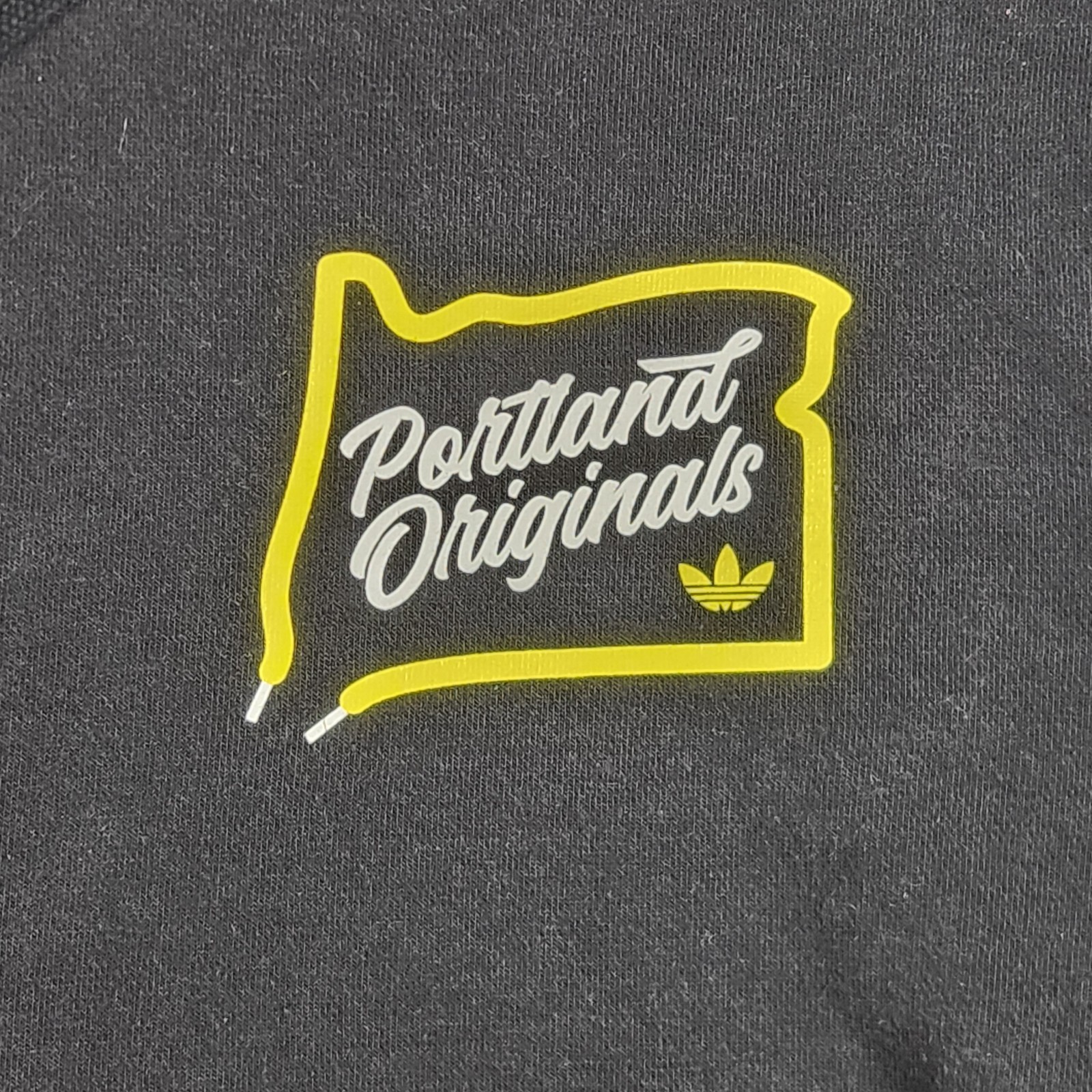 Adidas Portland Originals Hoodie Mens Medium Long Sleeve Black Atheltic Casual