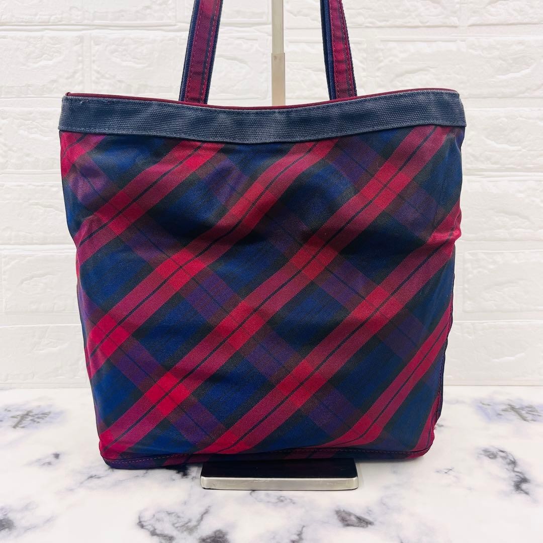 Porter Tote Shoulder 2WAY Reversible Navy Check