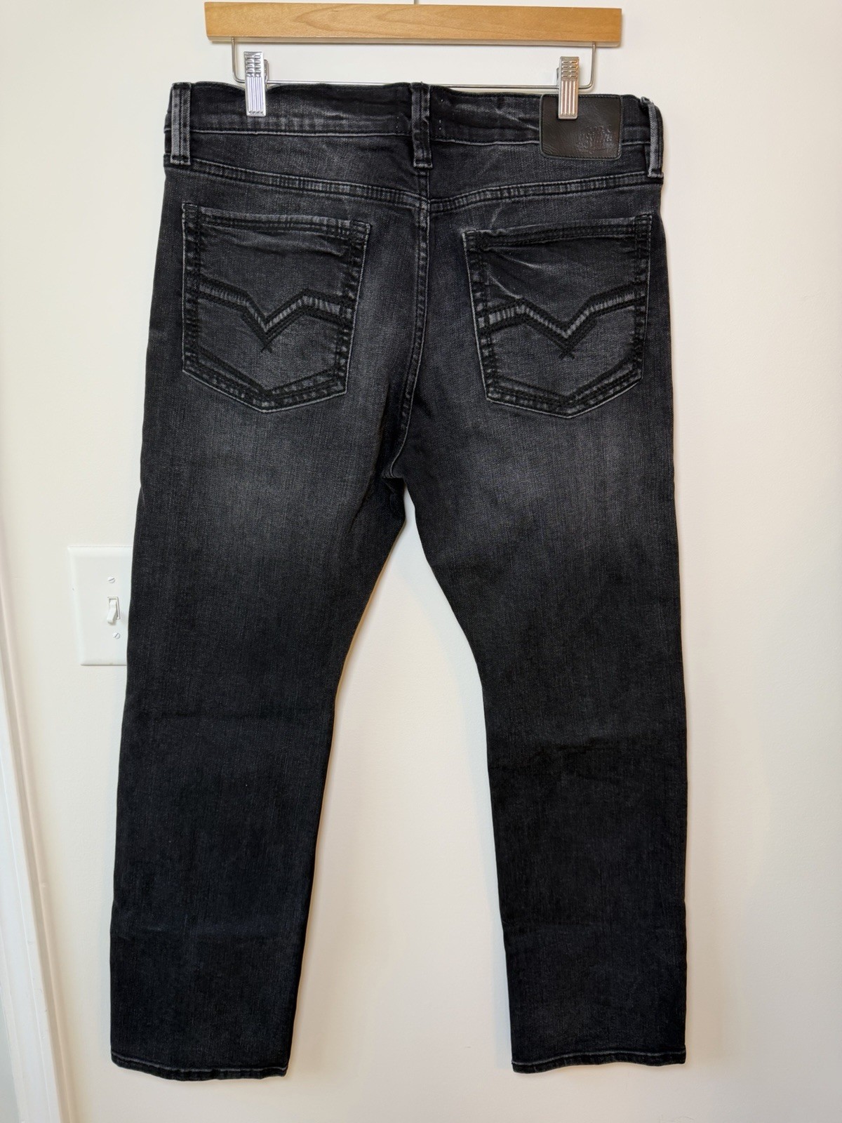 Moon Shine Spirit Brad Paisley 120 Proof Slim Straight Jeans Mens 33X32 Black