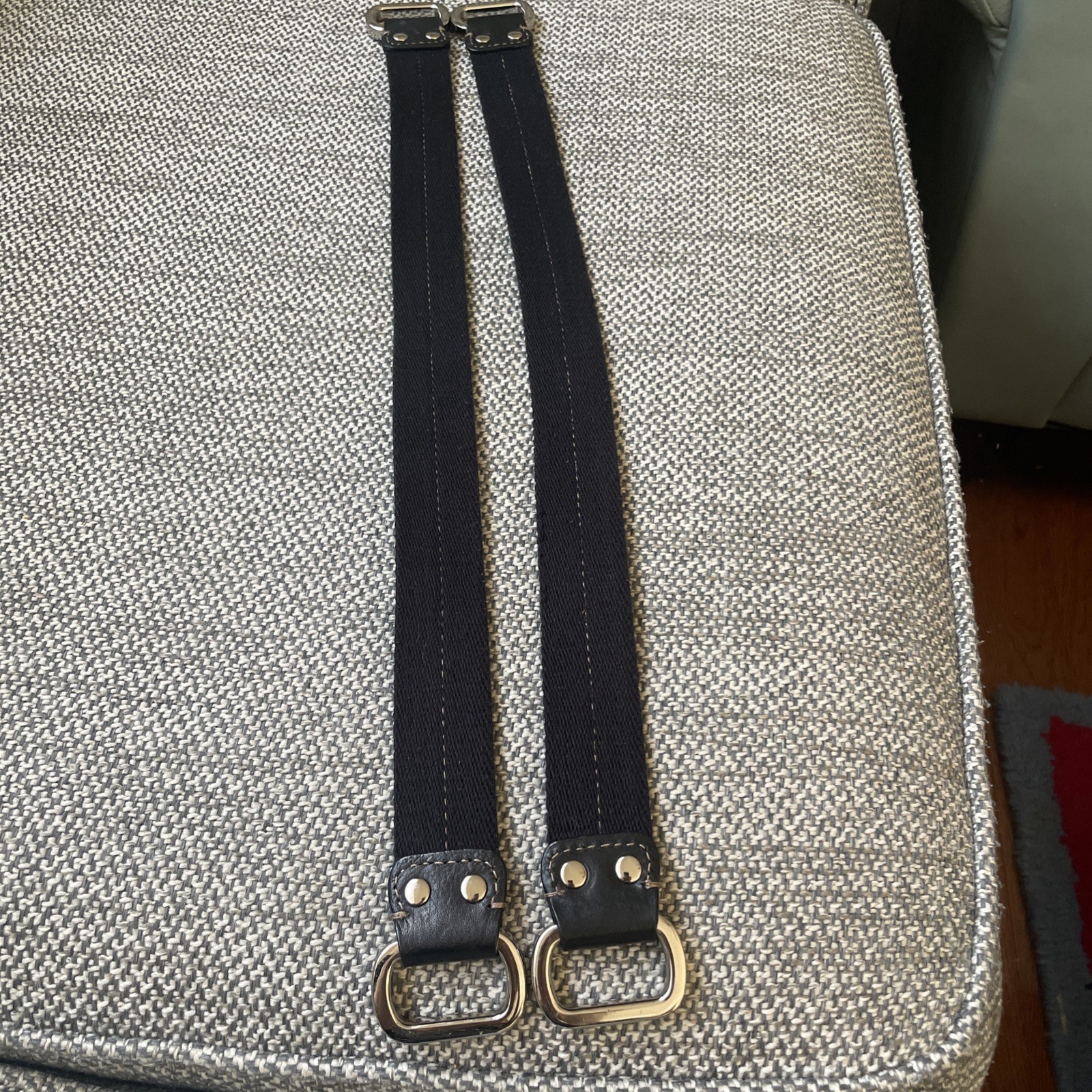 FOSSIL Brown Canvas Silver Tone Replacement Handles 20.75”