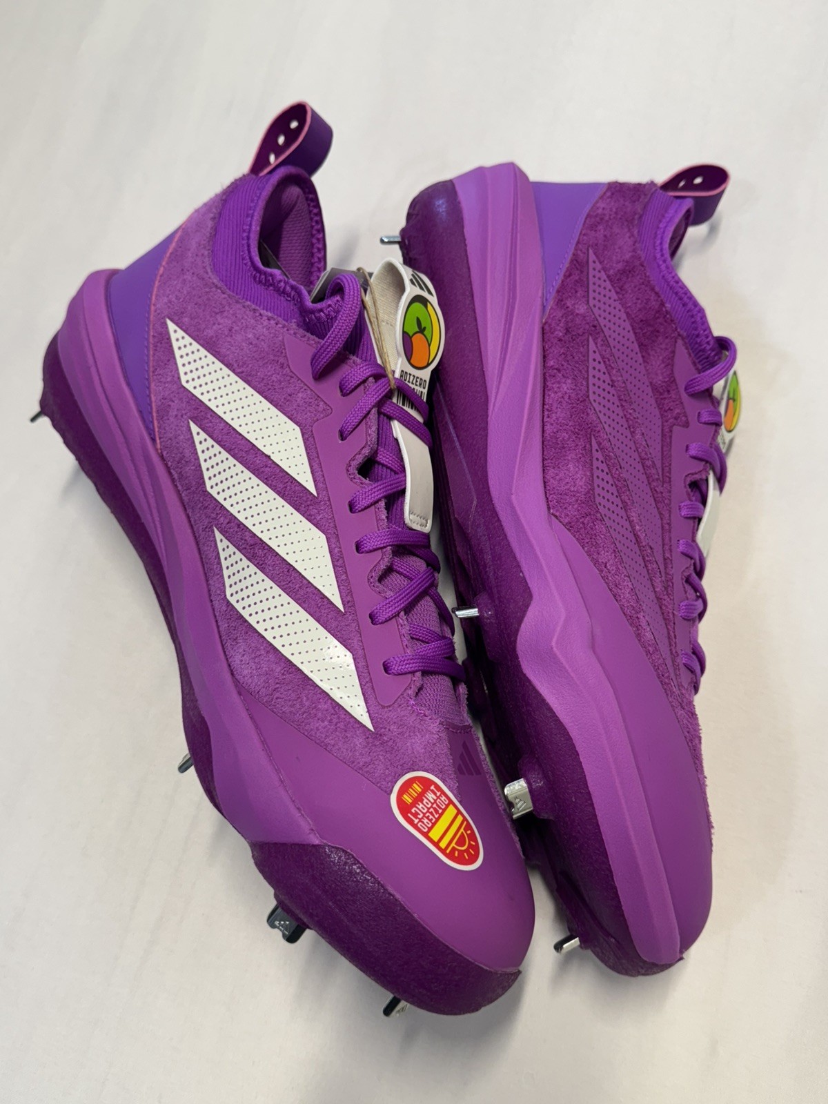 NWT Adidas Adizero Impact BSB Baseball Cleats Metal SOMOS Purple Burst Size 13.5