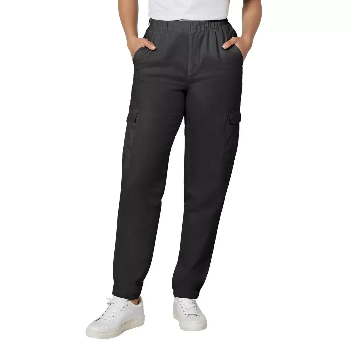 GAP Twill Cargo Pants Joggers Black Size Medium #1826419 New Women’s