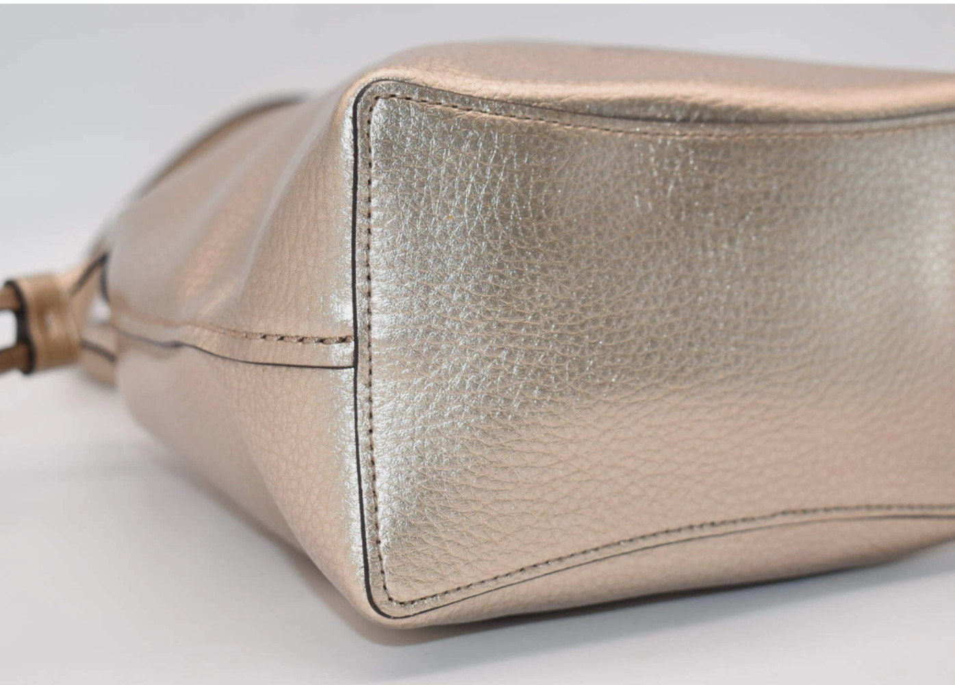 Coach Derby Metallic Leather Crossbody Bag in Rose