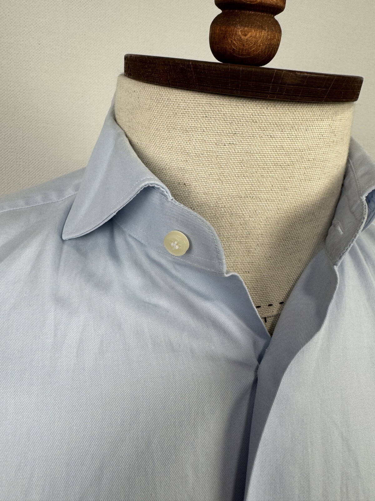Suitsupply Blue Egyptian Cotton Long Sleeve Extra Slim Fit Dress Shirt Sz 40