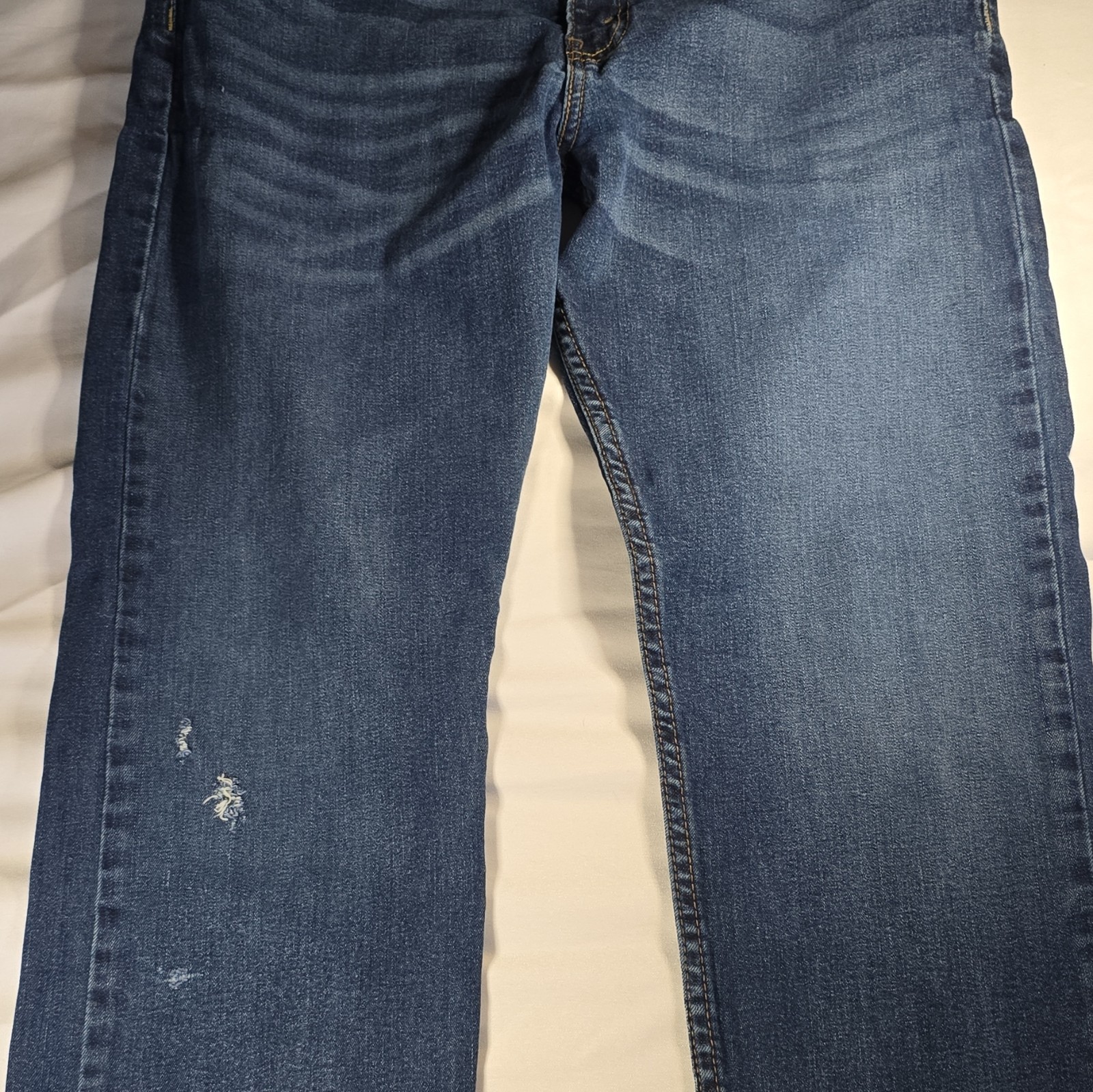 Signature by Levi Strauss & Co. Medium Wash Blue Straight Jeans Button