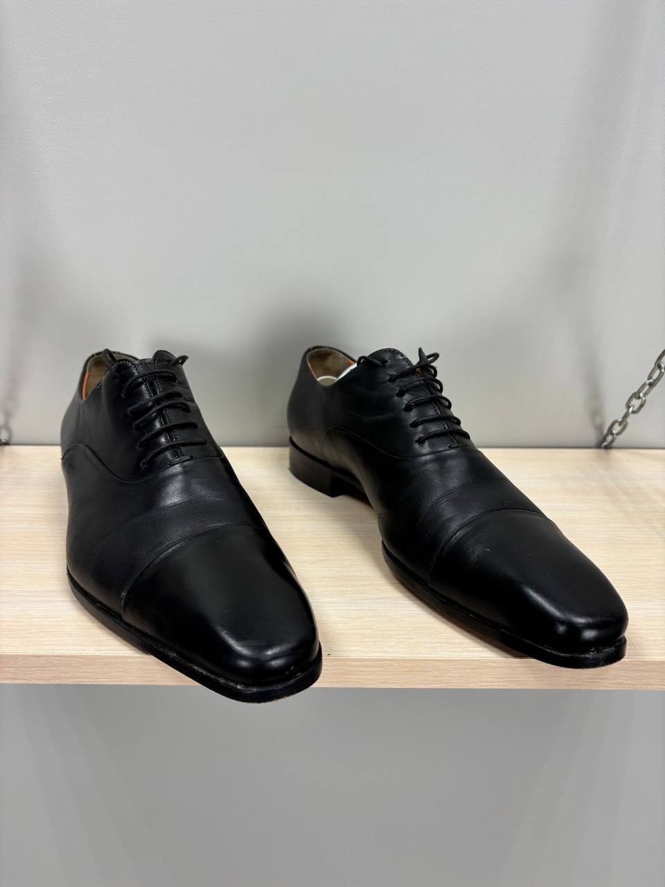 Mens shoes Santoni Size 8 Color Black Duties Paid (USA)