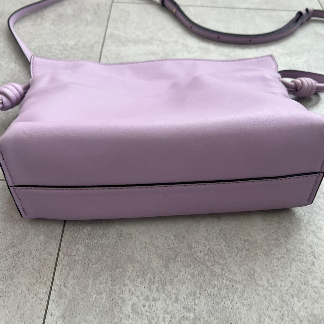 Loewe Mini Flamenco Purple Leather Clutch Shoulder Bag Chic Style