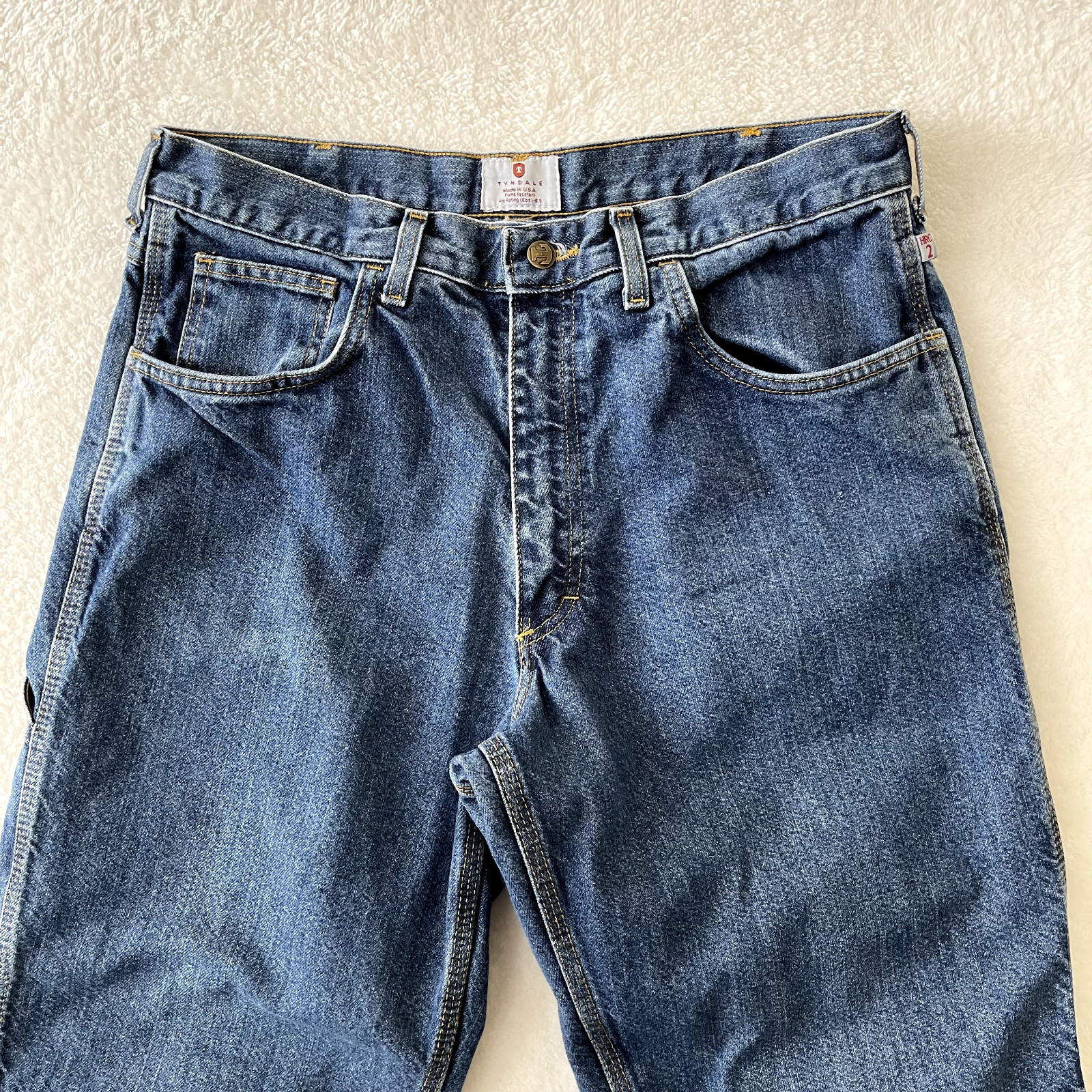 Tyndale FR Flame Resistant MENS F290T Cotton Denim Blue Jeans SIZE 34×29 USA