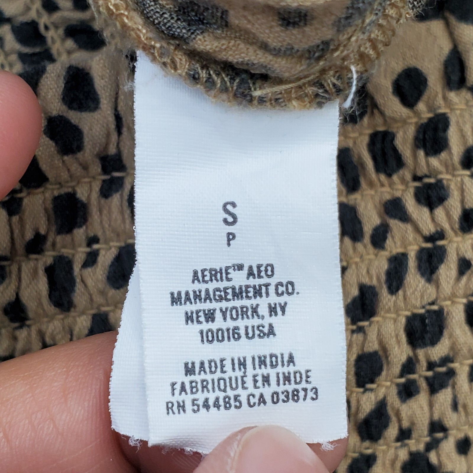 Aerie Lounge Pants Womens S Multi Animal Print Smocked Waist Tasseled Drawstring