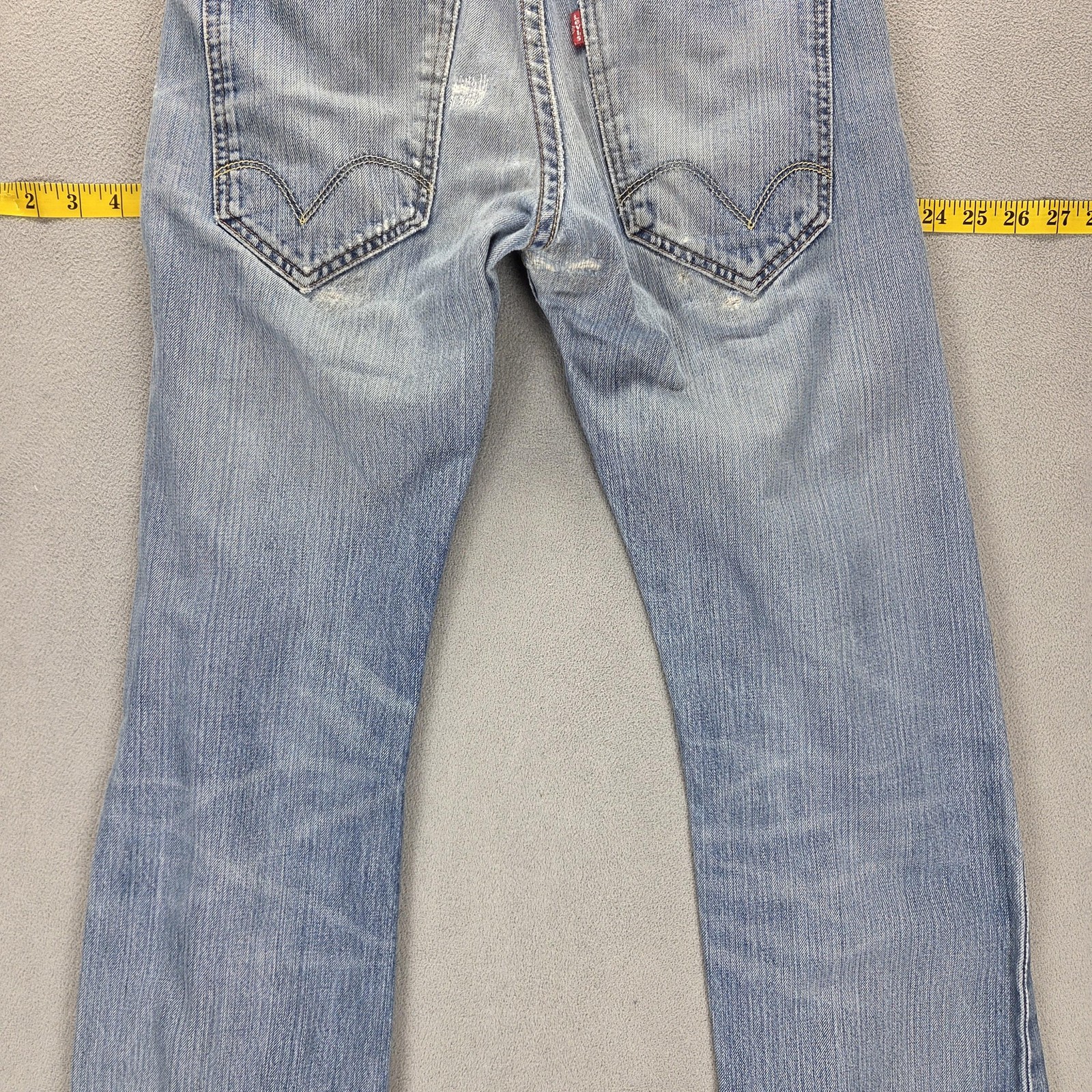 Vintage Levis Engineered Jeans Mens Blue Zip Fly Altered Hem Fits 30×30