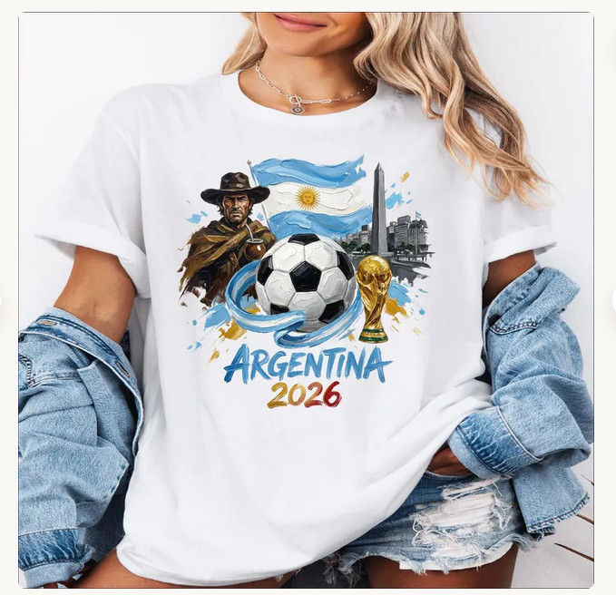 Argentina 2026 Shirt, World Cup Soccer Tee, Buenos Aires Football T-Shirt