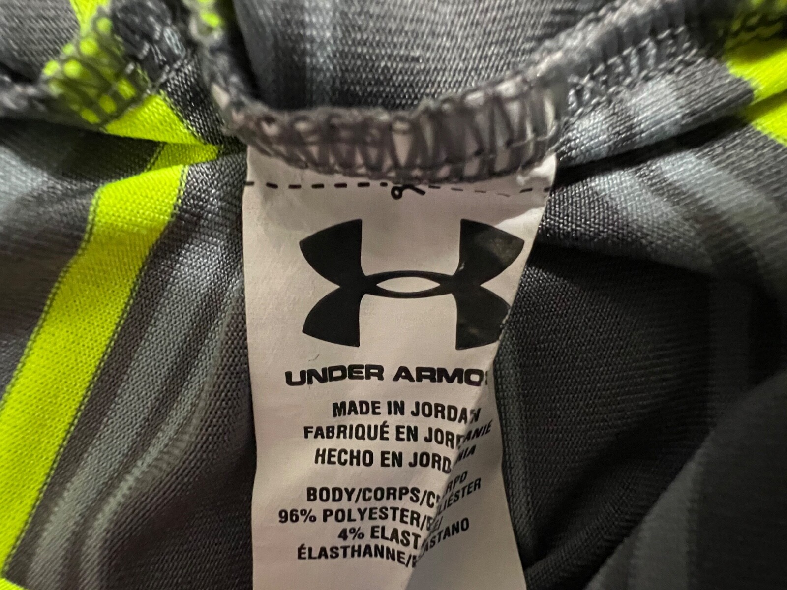 Under Armour Loose Short Sleeve Polo Shirt Heatgear Mens L Large EUC Gray Green