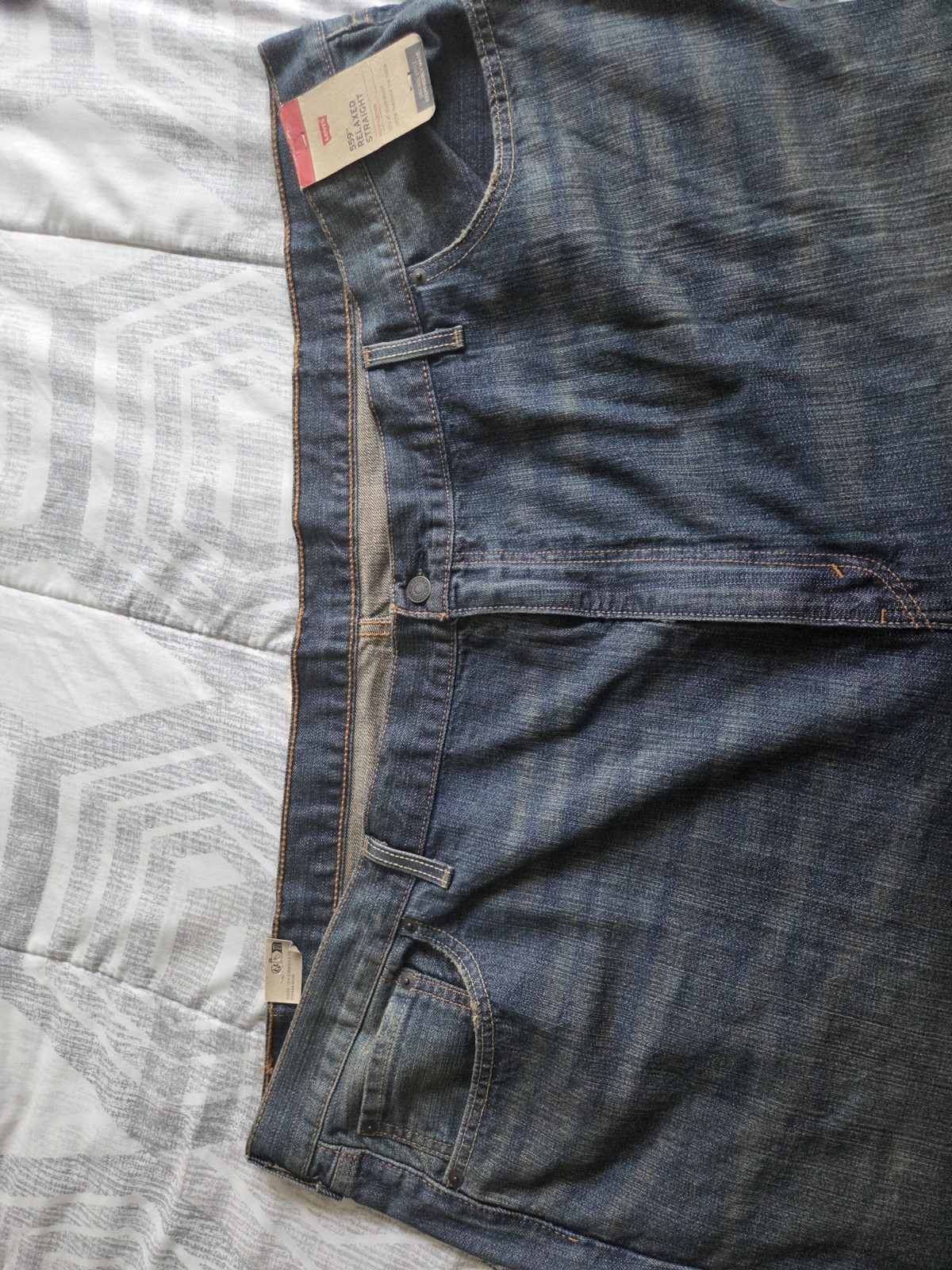 Levi’s Men’s Relaxed Fit Straight Leg Blue Denim Jeans Big & Tall NWT 56×32