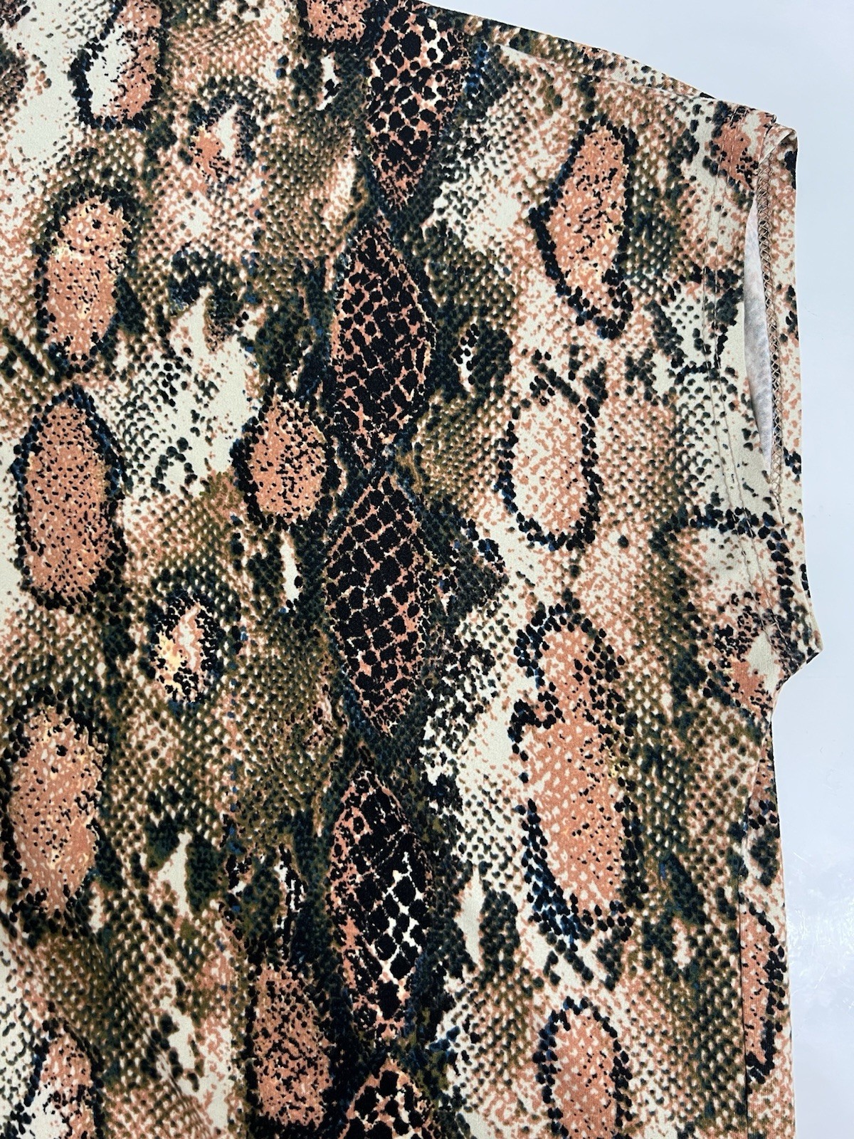 Peace Love Cake Snake Skin Animal Print Lounge Shirt Oversize Medium M Tunic