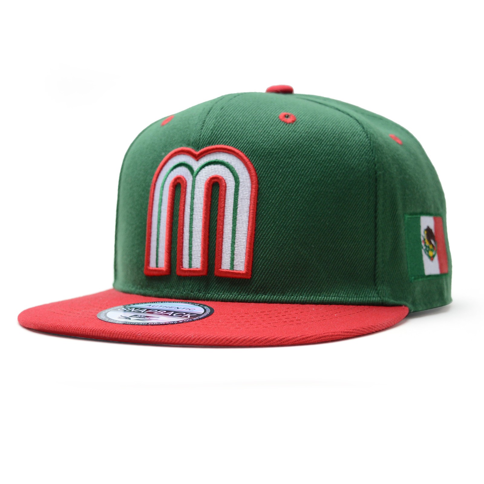 Premium Mexico Baseball Cap Embroidered M Flag Snapback Hat – WBC Pride Gift