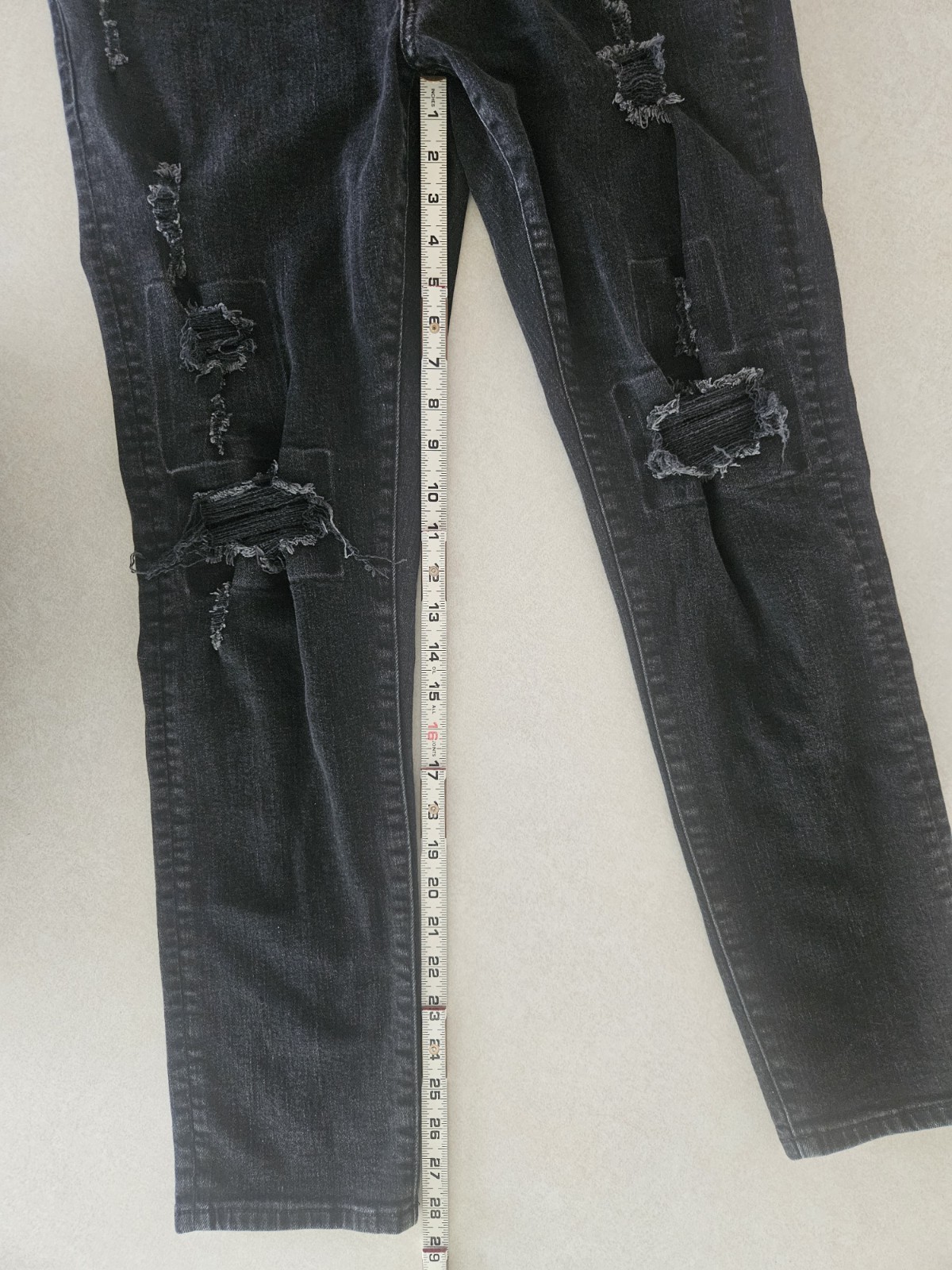 Men’s American Eagle Jeans 34×30 Black AirFlex+ Distressed Ripped Stretch Denim