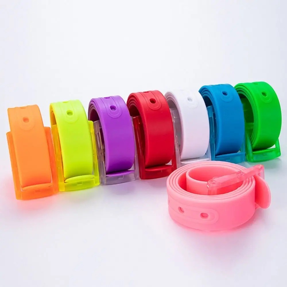 Adjustable Cut to Fit Rubber Plastic Jelly Silicone Casual Belt With Buckle USA