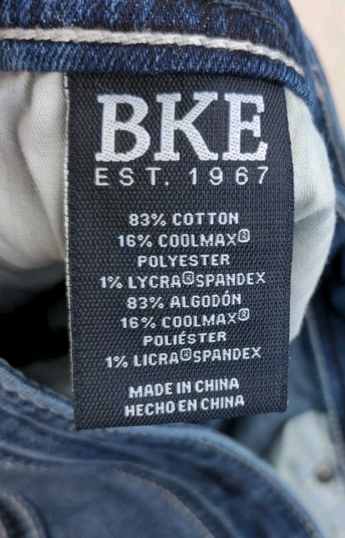 Buckle BKE Tyler Jeans Men 34×32 Bootcut Whisker Stretch Cowboy Denim