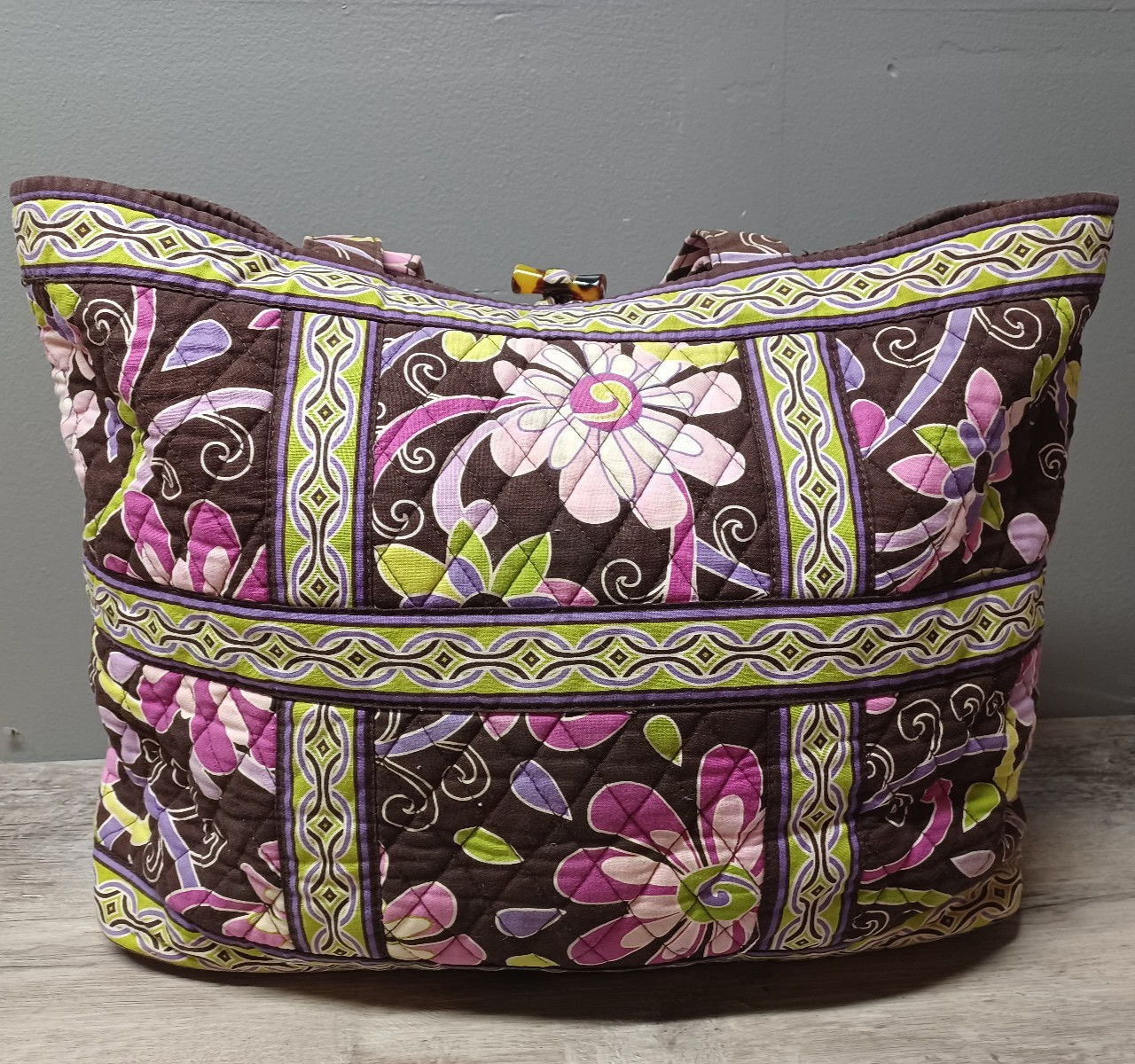 Vera Bradley Purple Punch Tote Handbag Purse