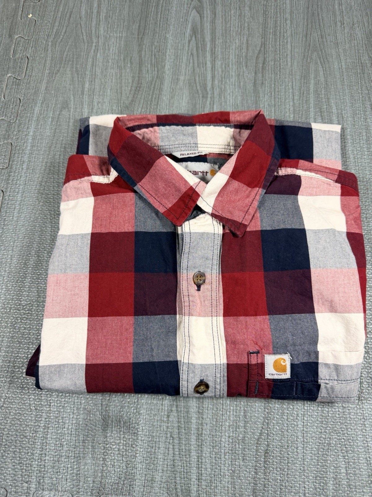 Carhartt Short Sleeve Button-Up Plaid Shirt