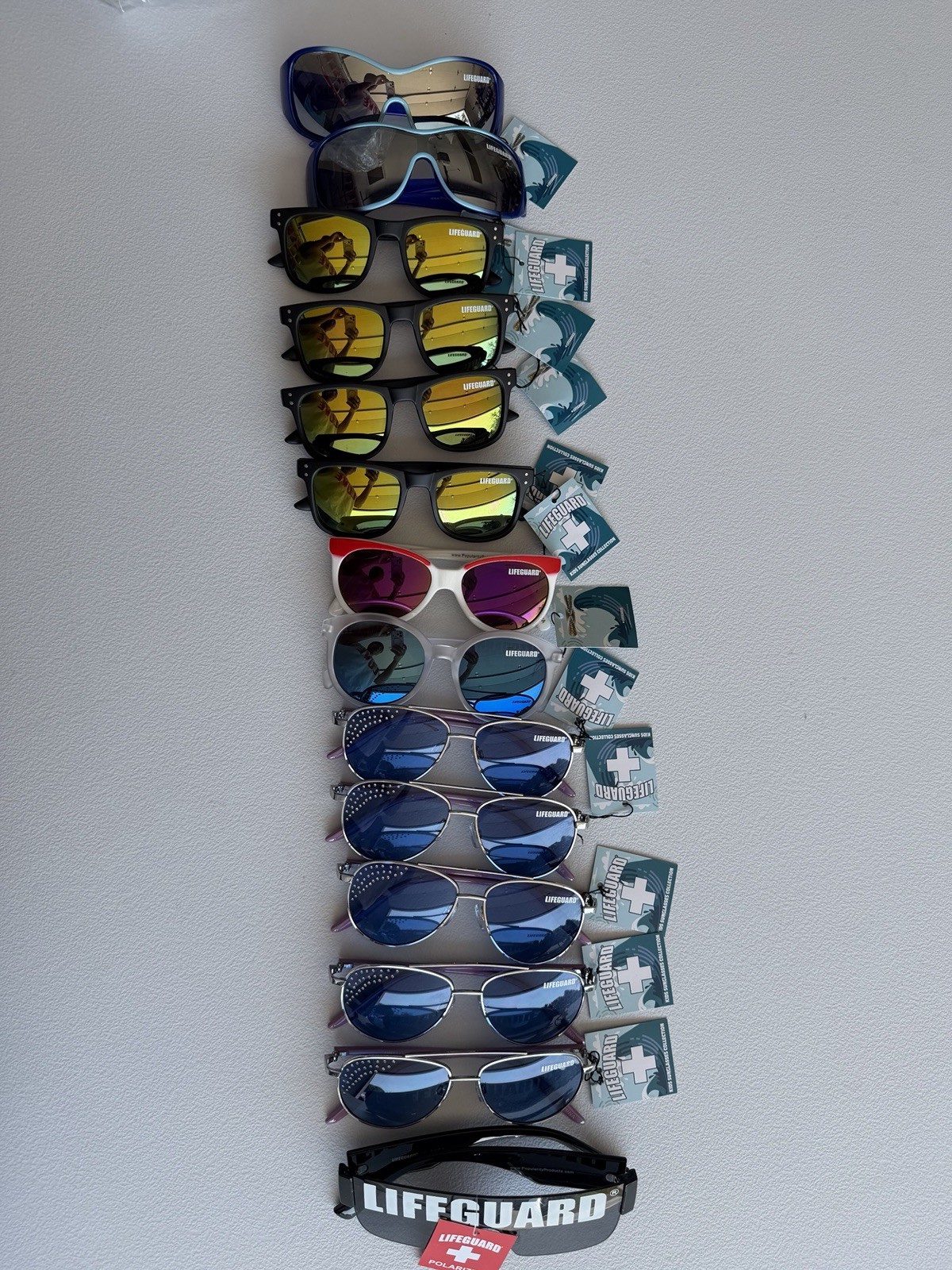 Lifeguard Polarized Sunglasses 14-Pair Lot Bundle – Assorted Styles & Colors