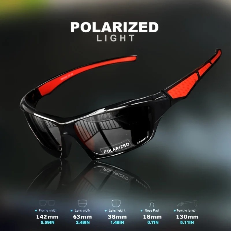 Polarized Sports Sunglasses UV400 Men Driving Fishing Cycling Mirror Shades