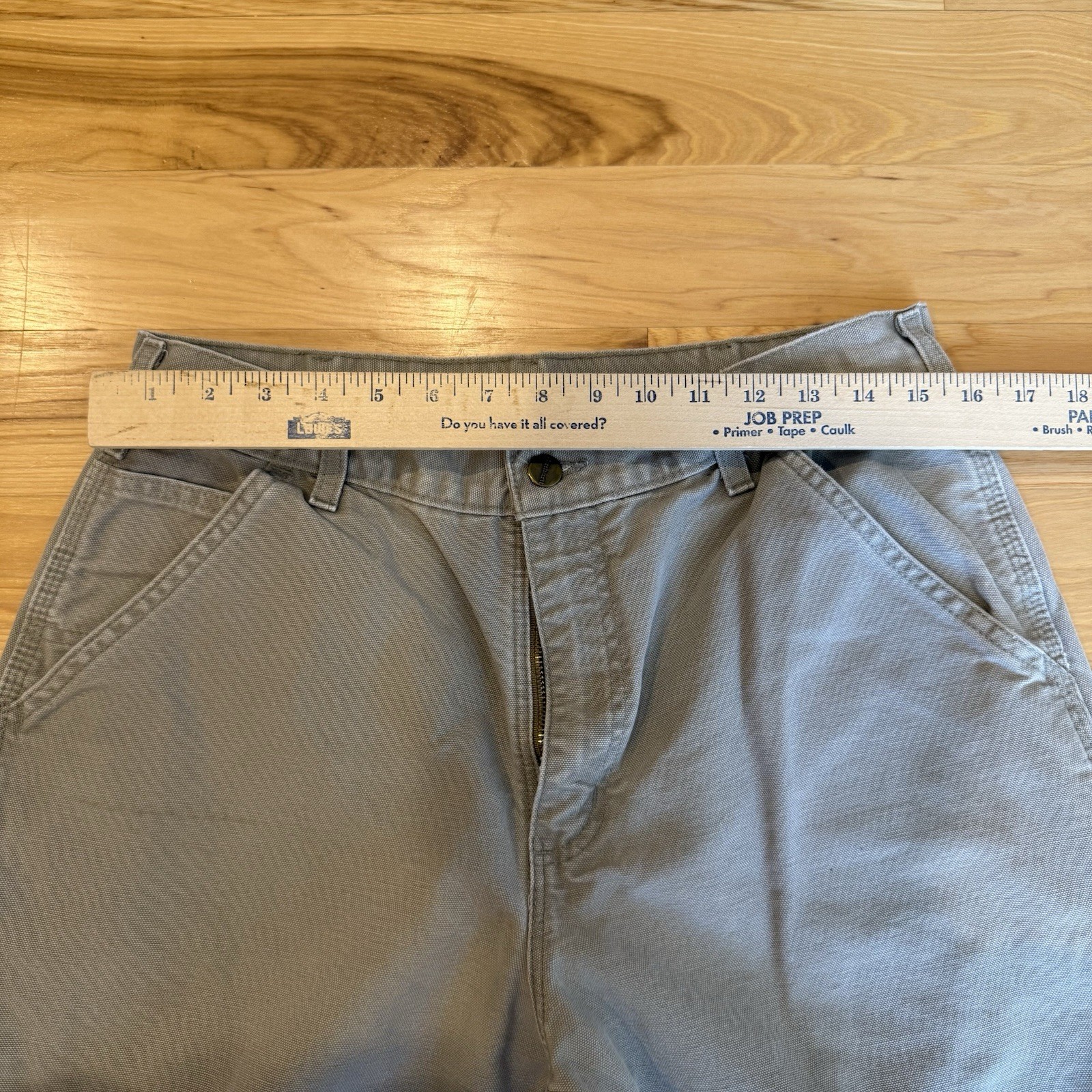 Carhartt B11DES Men’s Cotton Canvas Work Pants Gray/khaki 33×30 Construction