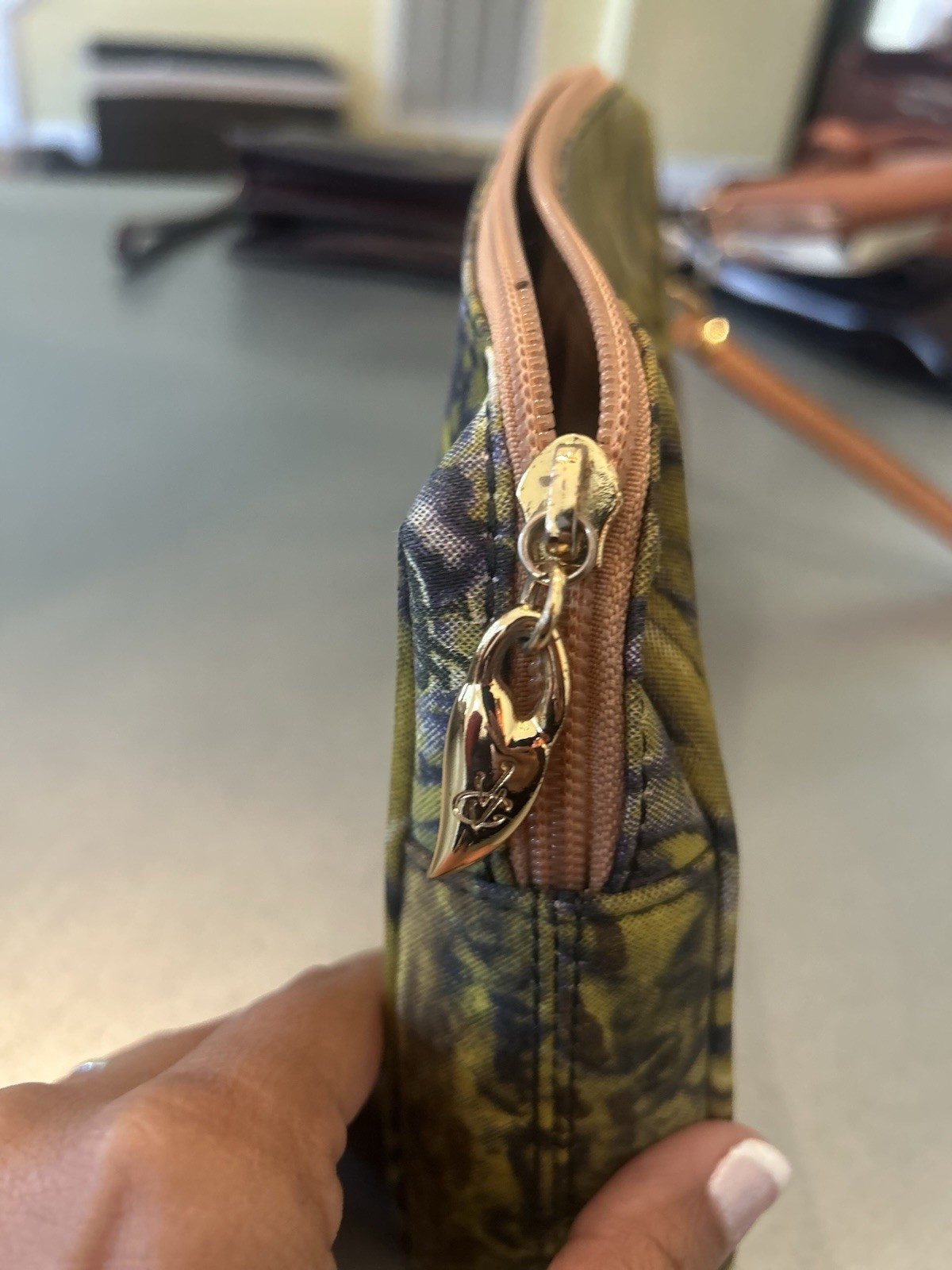 Vincent van Gogh Floral Art Medium Top Handle Bag Zip-Around w Wrist Strap