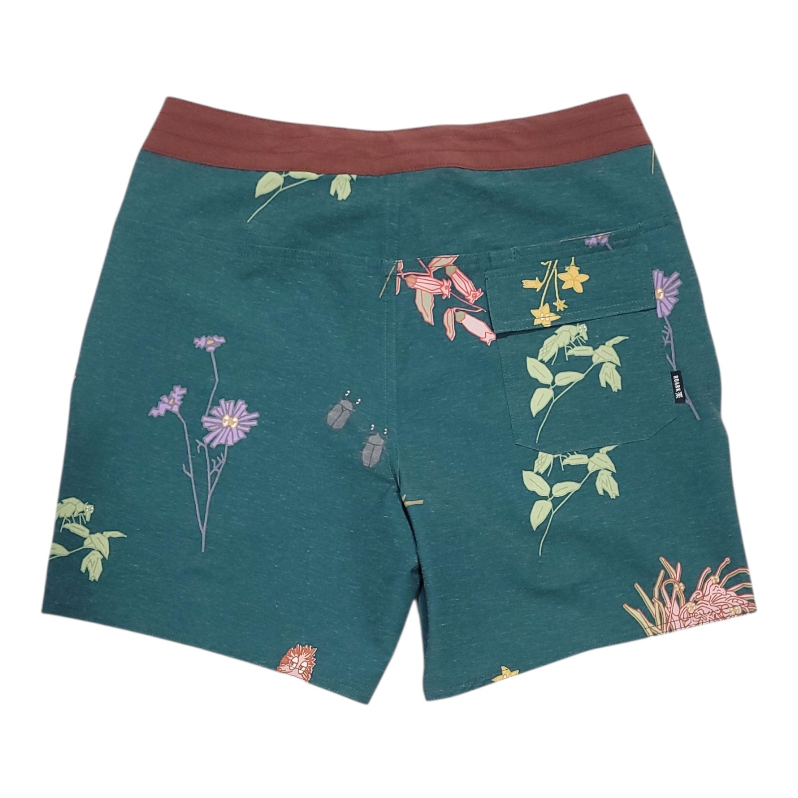 Roark Chiller Board Shorts Men’s Size 30 Dark Marine Green Hemp Blend RB479 NWT