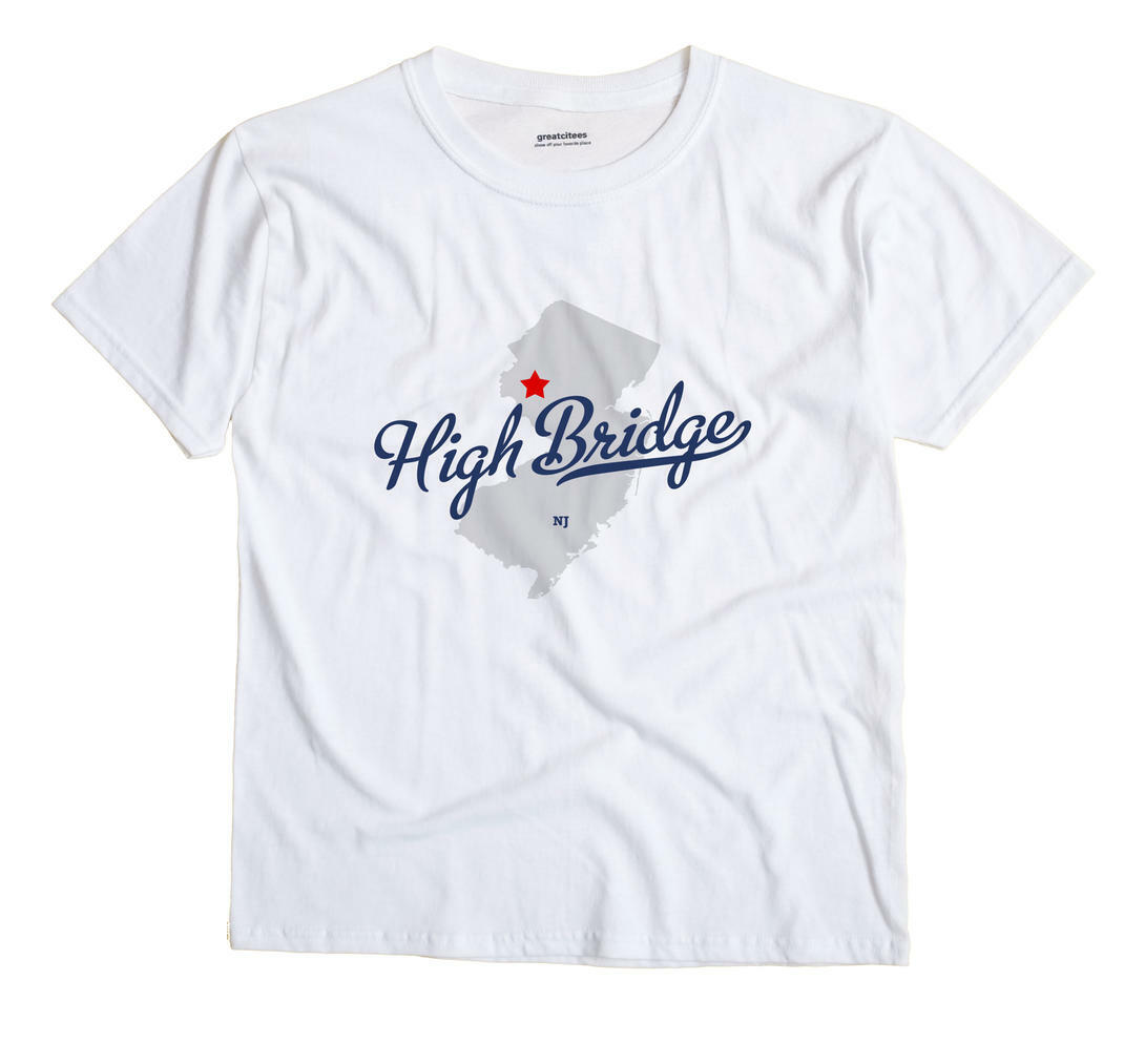 High Bridge New Jersey NJ T-Shirt MAP
