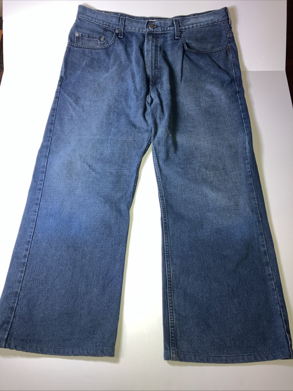 LEVIS 567 Jeans Men 38×30(28) Blue Low Loose Boot 100% Cotton Vtg 2003 Mexico