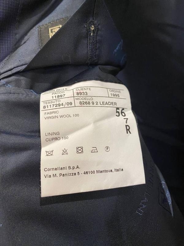 Men Corneliani Blazer Navy Wool 44 / XXL / 52
