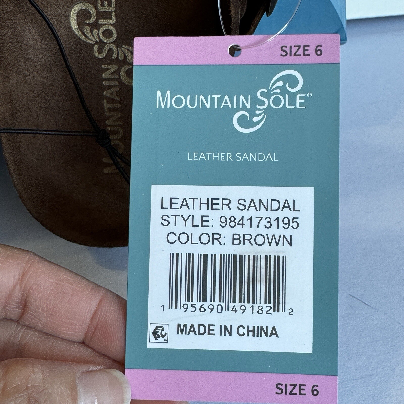 BRAND NEW – Mountain Sole Leather Sandals – Size 6 – Women’s – Brown