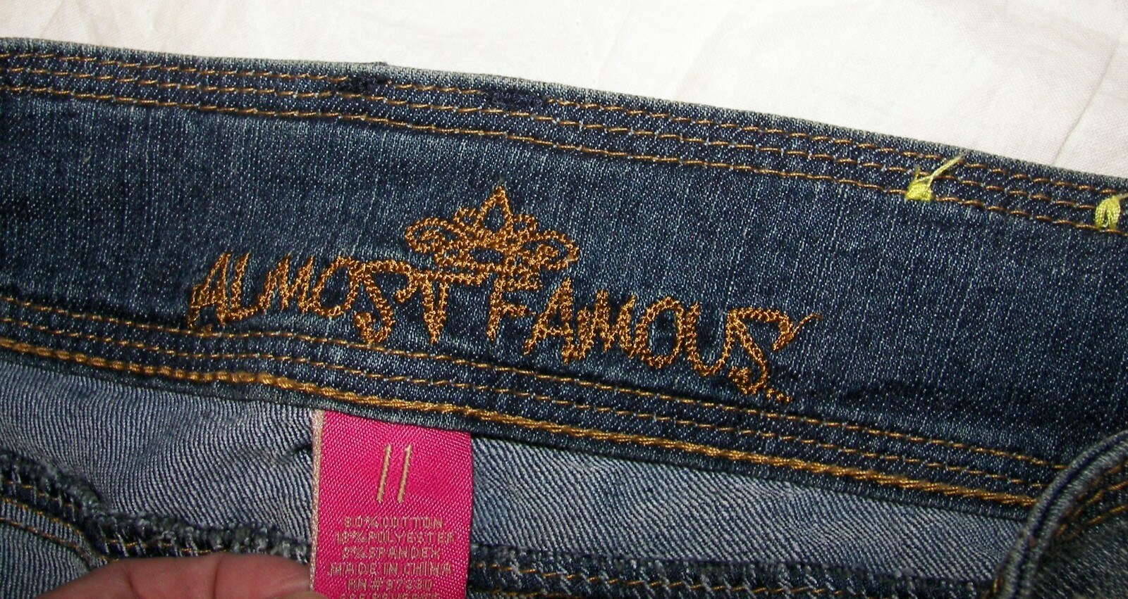 Almost Famous Distressed Destroyed Stretch Jeans – Jrs. 11