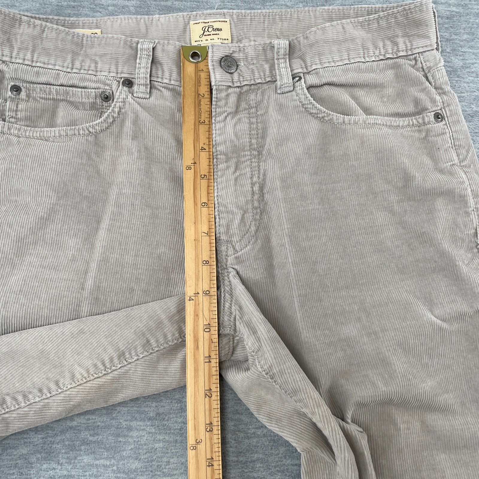 J Crew Pants Mens 31×30 Gray The Sutton Chino Corduroy Straight Leg Slim
