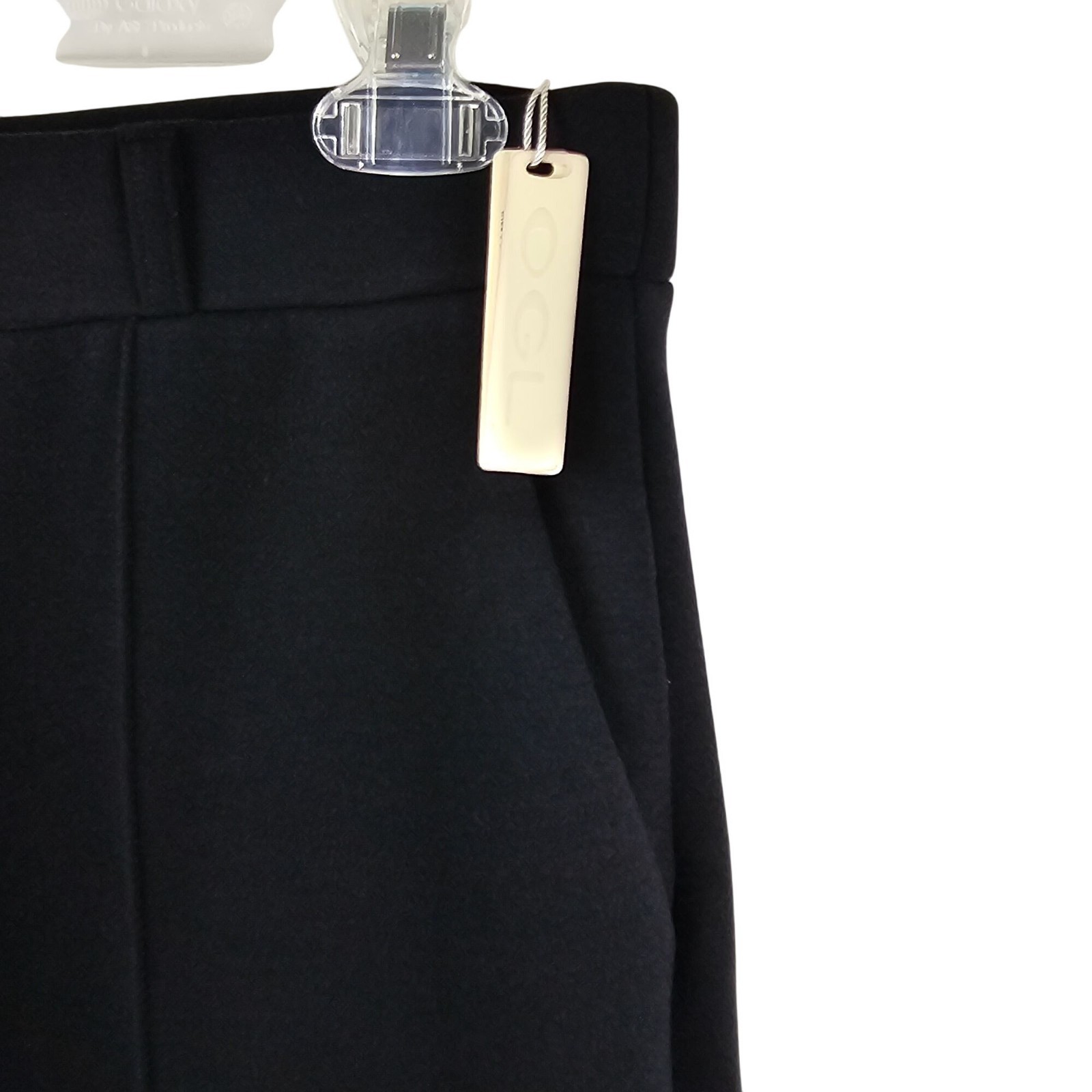 OGL Womens M Pant Black Straight Wide Leg Soft Minimalist Business Casual Office