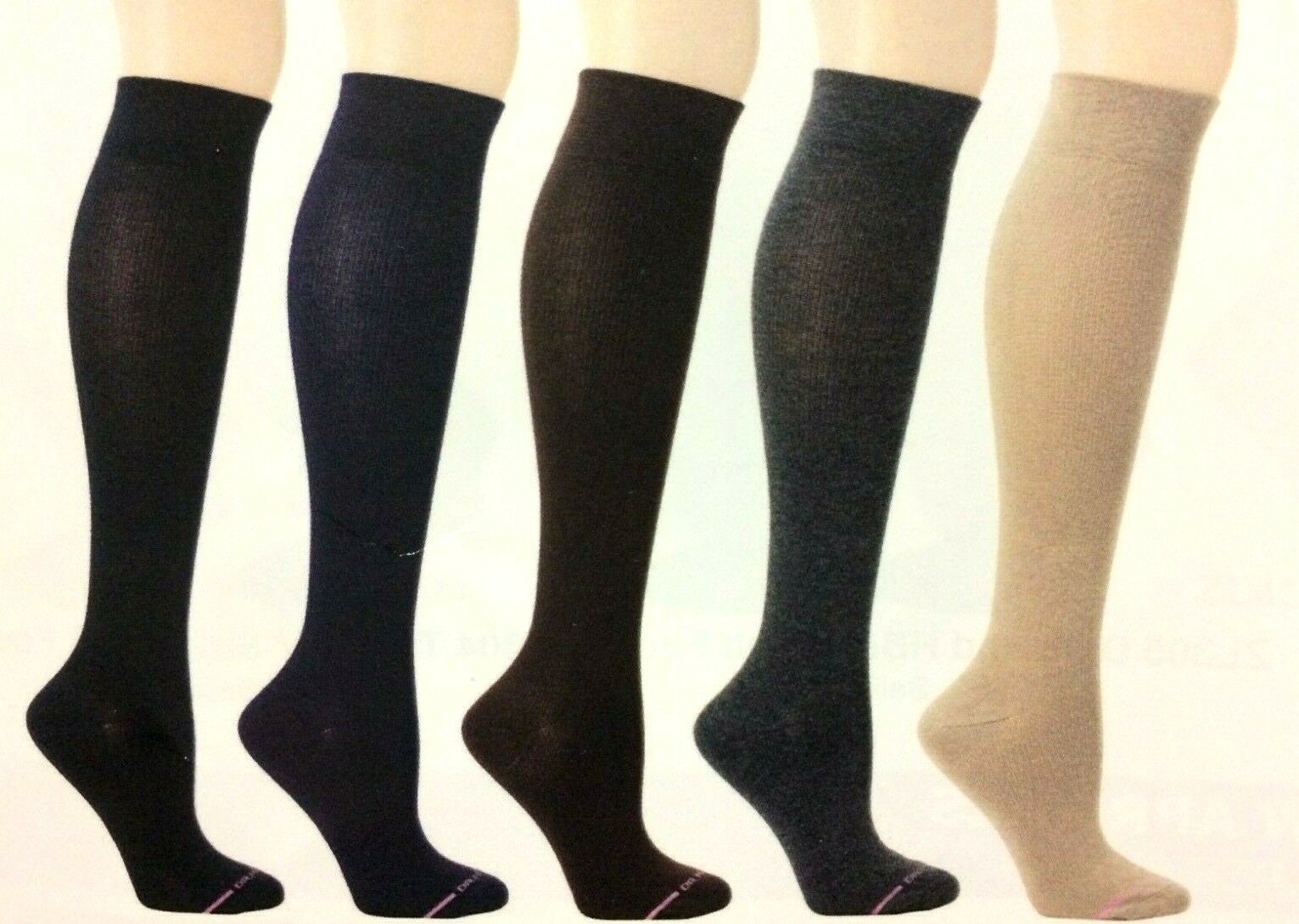 Dr. Motion Mild Compression 8-15 mmHg Knee-Hi Women’s Socks, 2 Pairs