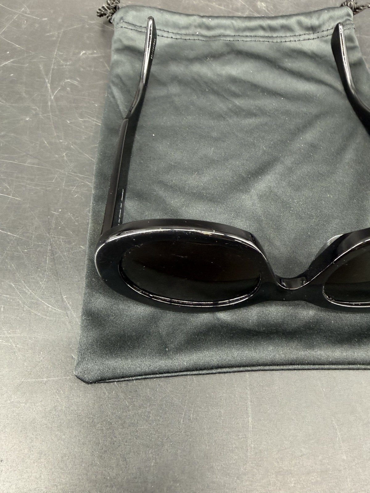 Authentic Celine CL40194U 01A 52mm Oval Black Sunglasses Grey Lens Only