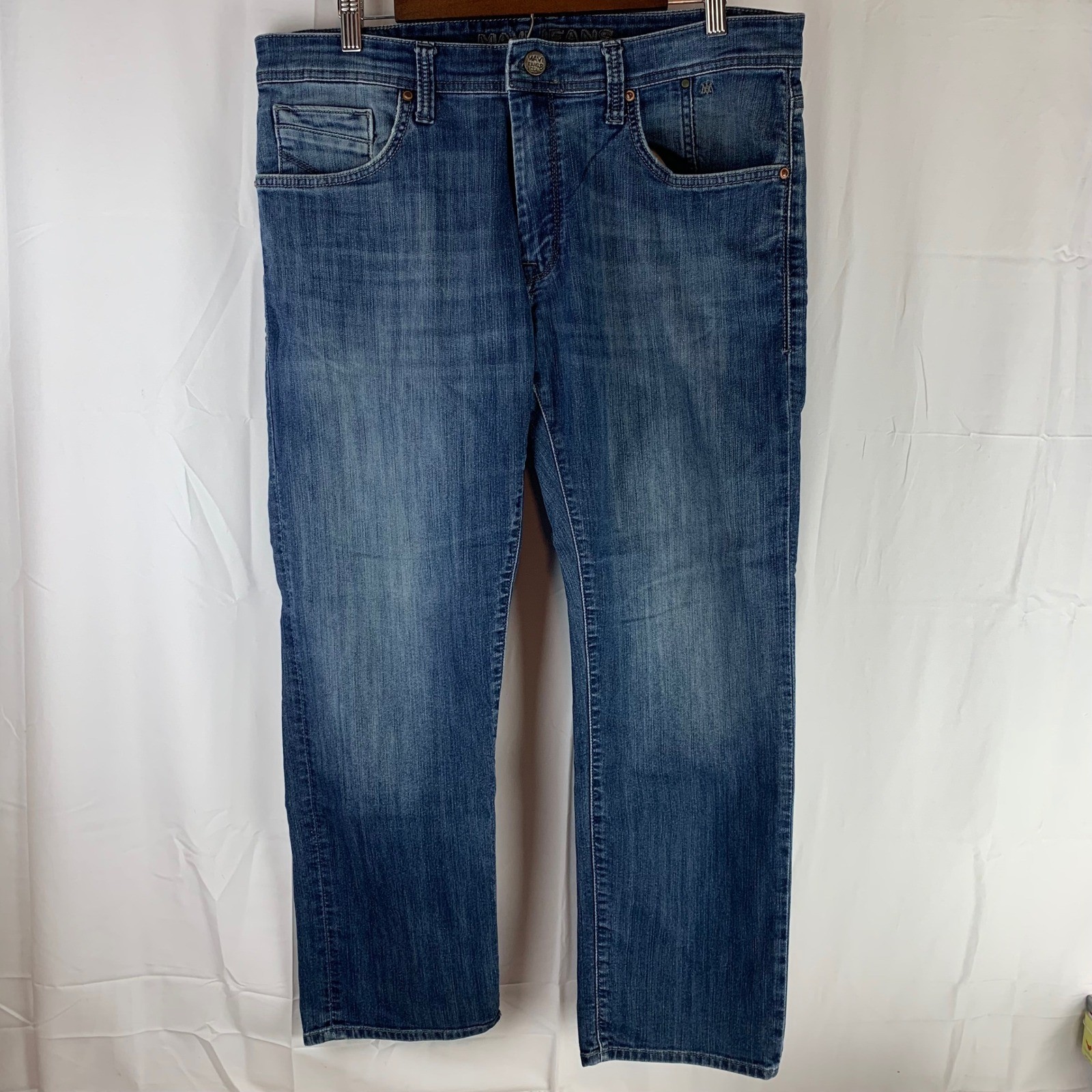 Mavi Zach Straight Leg Jeans Mens 36×30 Blue Medium Wash Stretch Denim