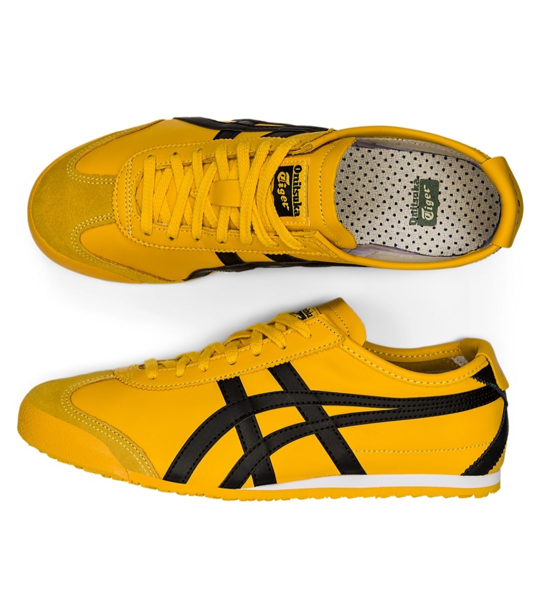 Onitsuka Tiger Mexico 66 Yellow/Black Low Top Lace Up Sneakers DL408-0490
