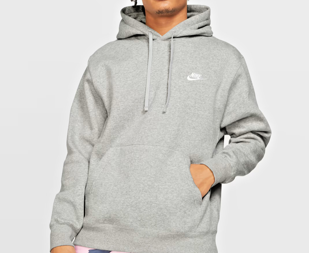 Nike Sportswear Club Fleece Pullover Hoodie Men Size S-L Gray New BV2654-063