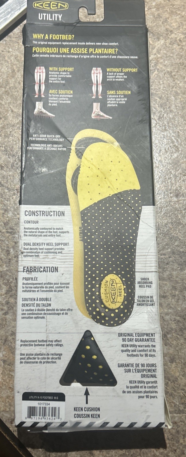 KEEN Utility Men’s K-10 Gel Insole Replacement Men’s Small 6.5-8