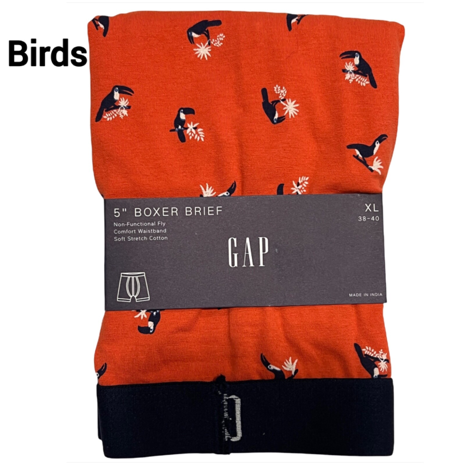 NWT GAP Men’s 5″ Boxer Brief Underwear Sz S-M-L-XL Jersey Kint Assorted Colors