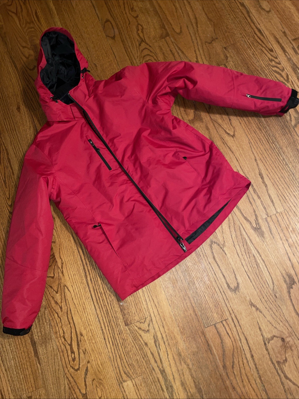 Port Authority Vortex Men’s Large Waterproof 3-in-1 Jacket J332 Red & Black EUC