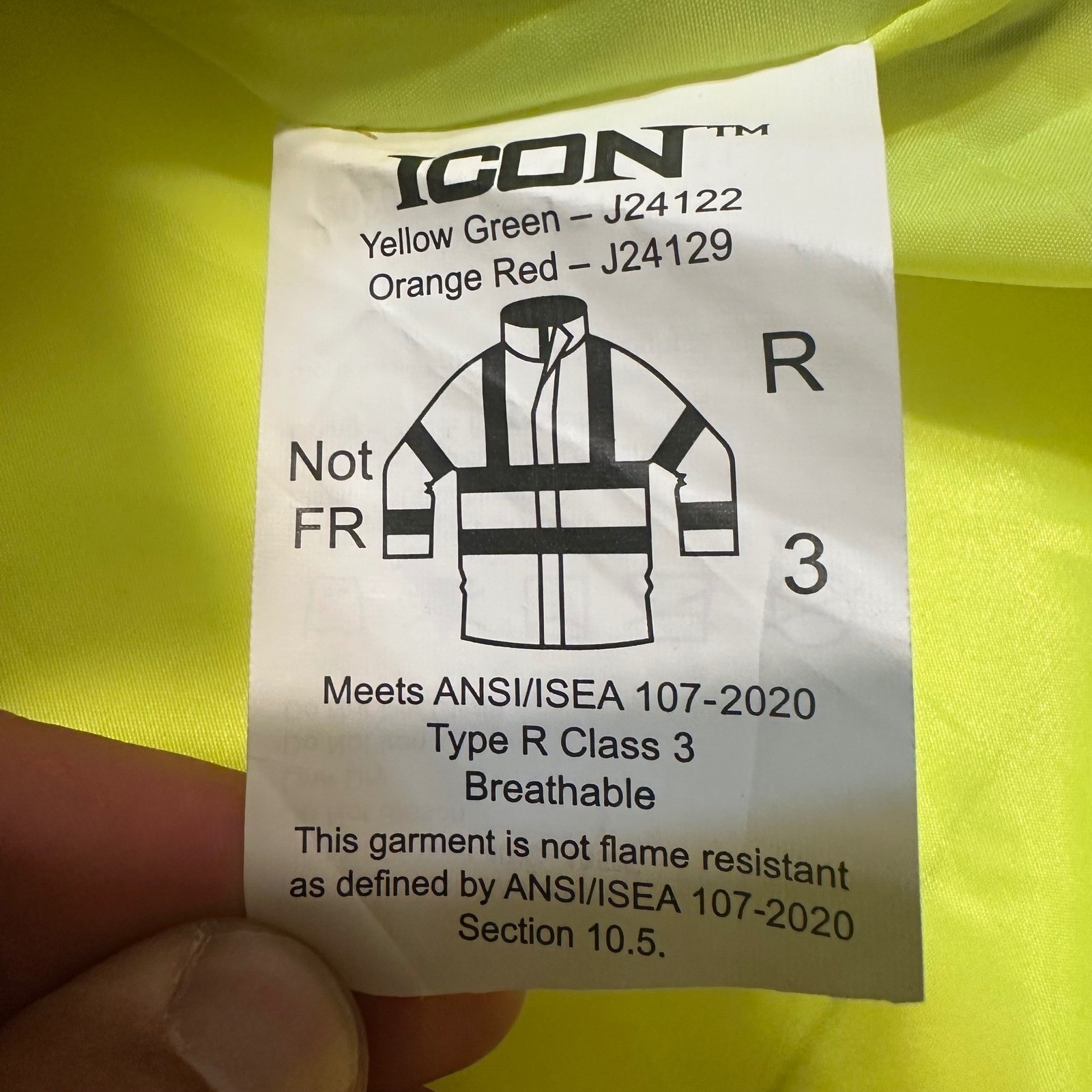 Tingley Jacket Mens M Yellow High Visibility Reflective Zip Hooded Outdoor Shell