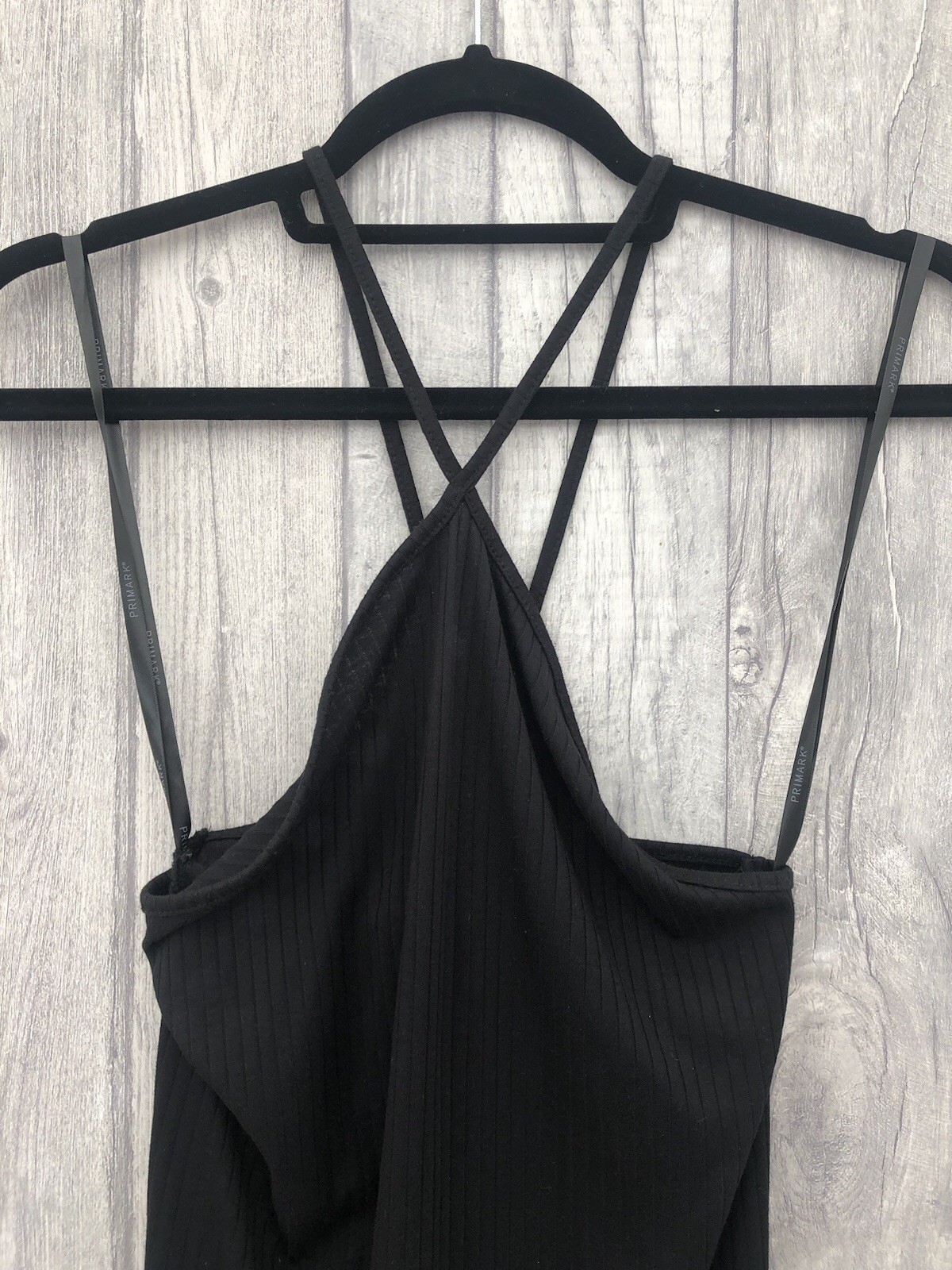 Women’s Primark Black Ribbed Body Con Dress Size Small 10-12