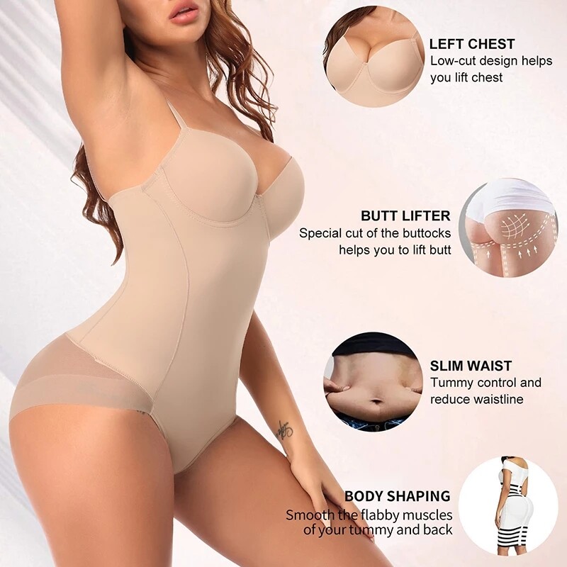 Fajas Colombianas Body Shaper Reductoras Levanta Cola Slimming Bodysuit Women US