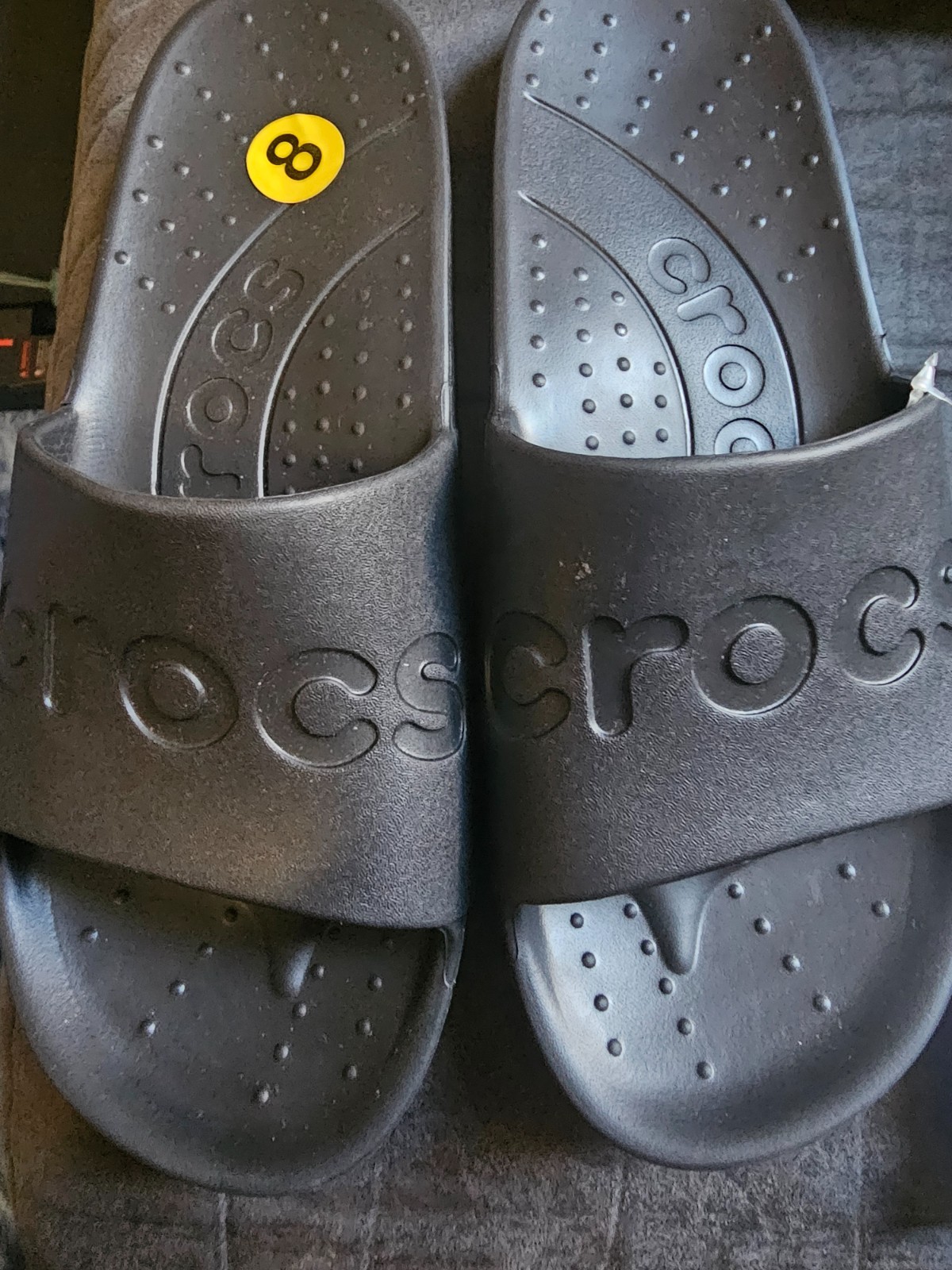 Crocs Men’s Slide Sandals Black Size 8 NEW